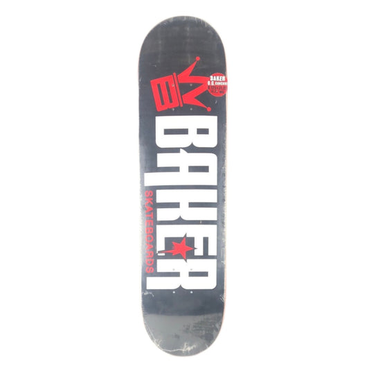 Baker Team Black/Red/White 8.125" Skateboard Deck