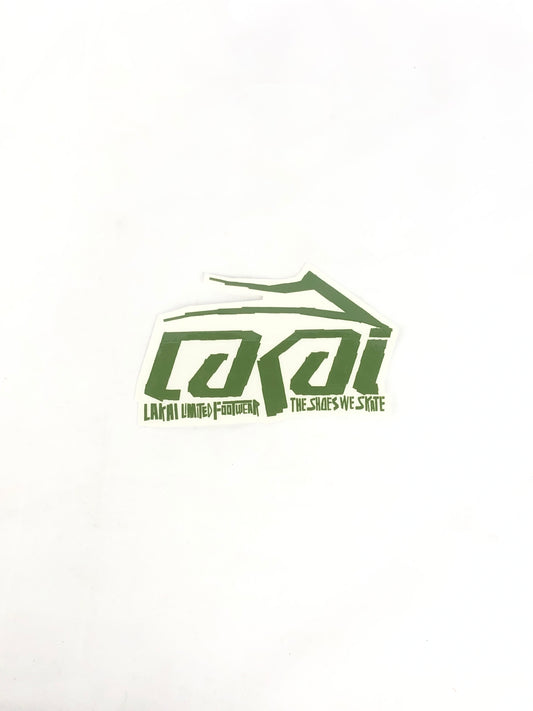 Lakai Footwear Lakai The Shoes We Skate Clear Green 3.75" x 5.75" Sticker