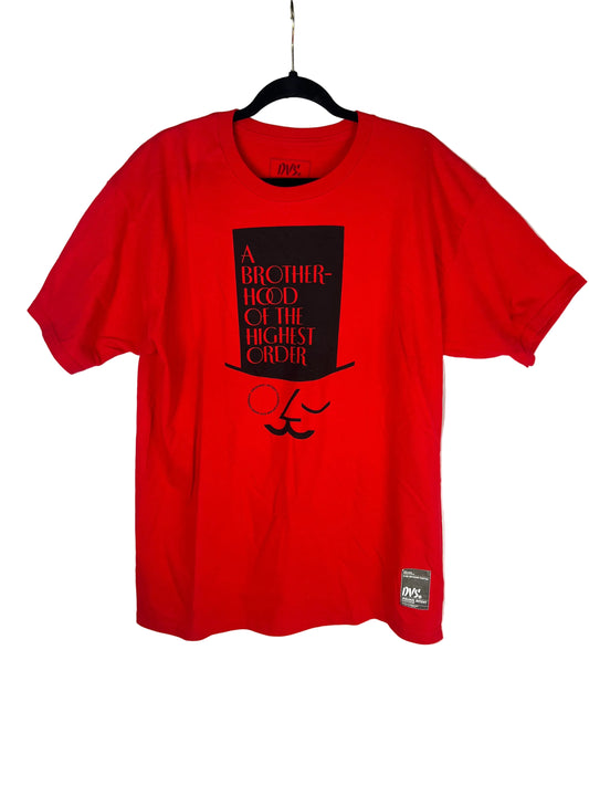 DVS A Brotherhood Of The Highest Order Black Red Size L S/s Vintage Shirt