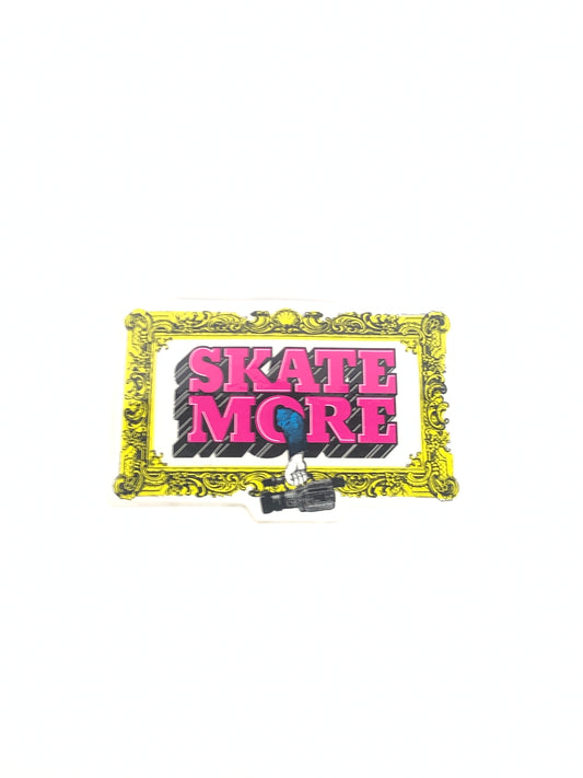Dvs Skate More VX Clear Black Pink 7" x 4.7" Sticker