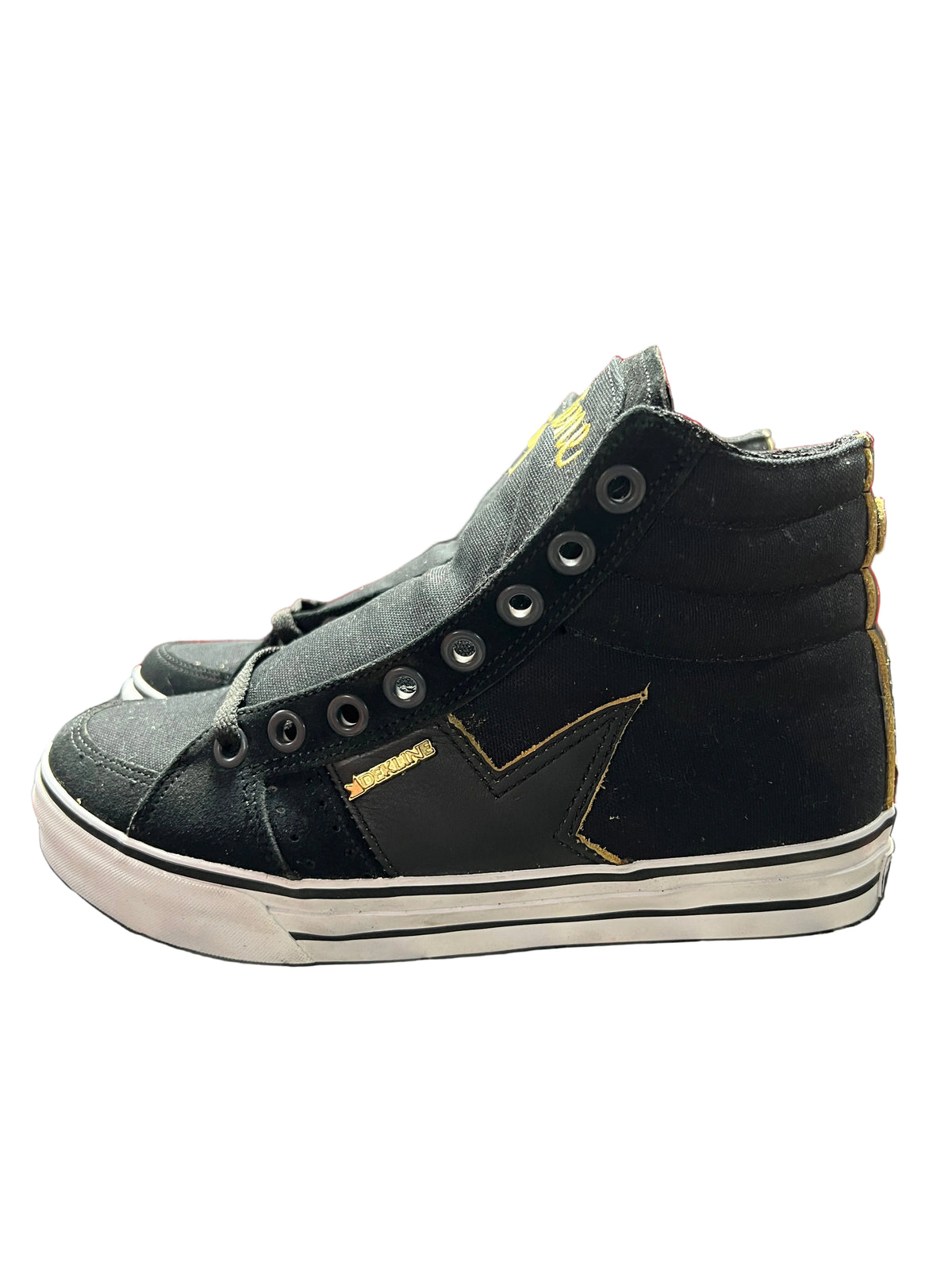Dekline Matt Ball Autographed Greaser Black Gold Full Grain Size 7.5 Shoes