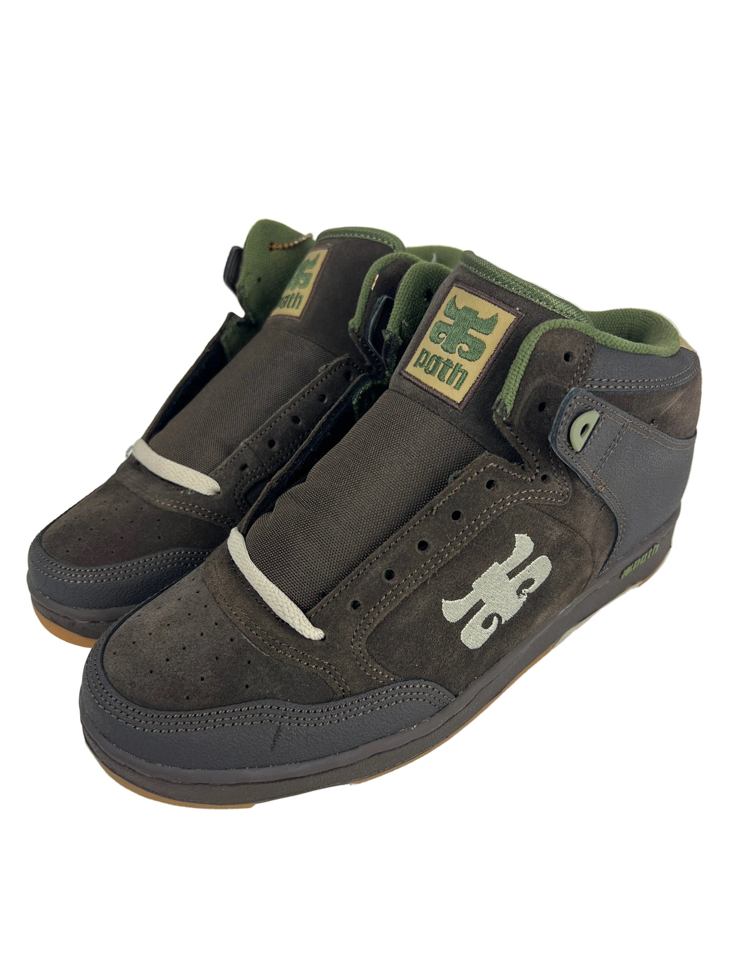 Ipath Tim O'Connor 2-Tone Suede Pro Brown Green US Mens Size 8.5 Classic Shoes