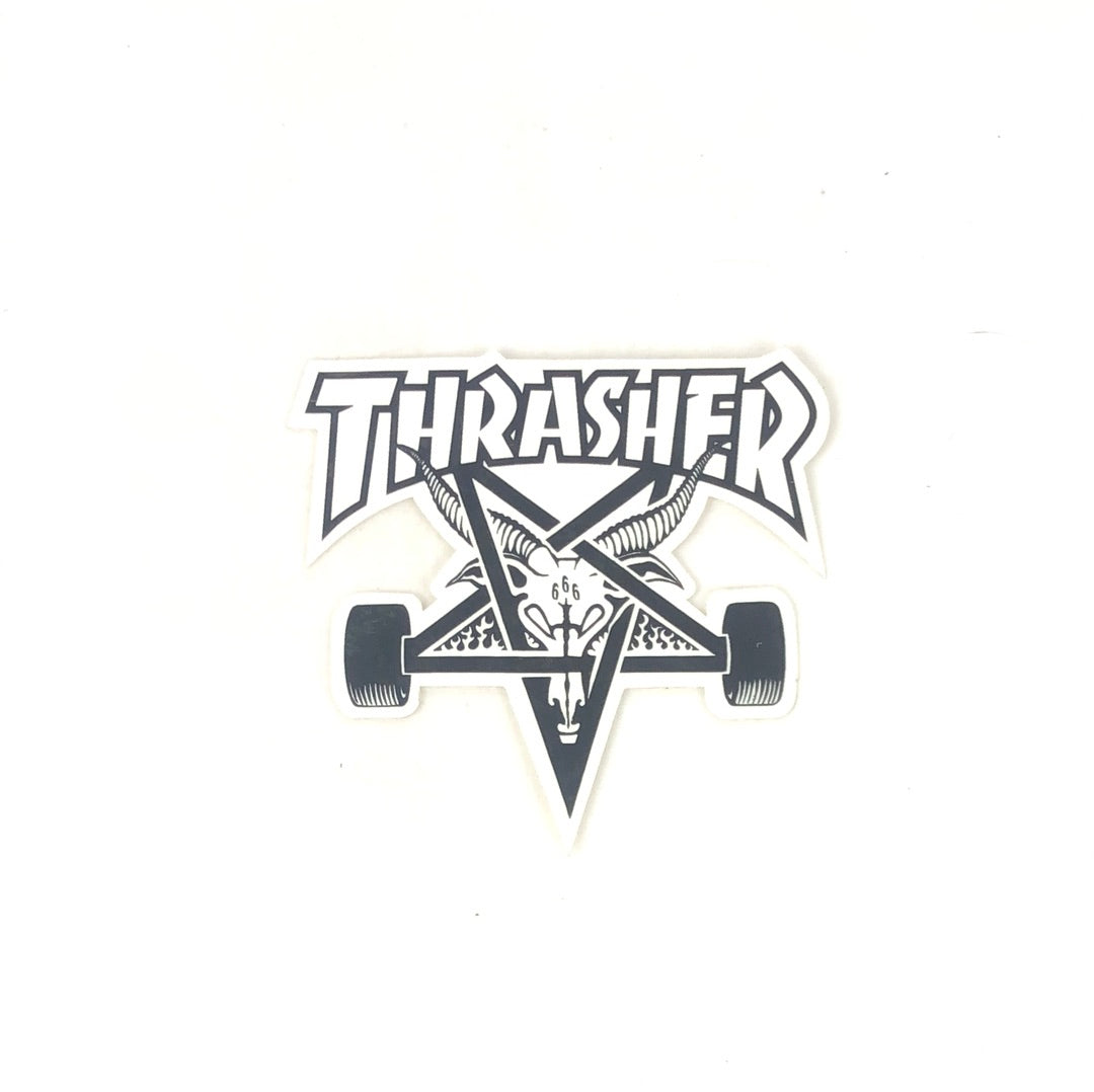 Thrasher "Skate Goat" White Black 3.4" Sticker