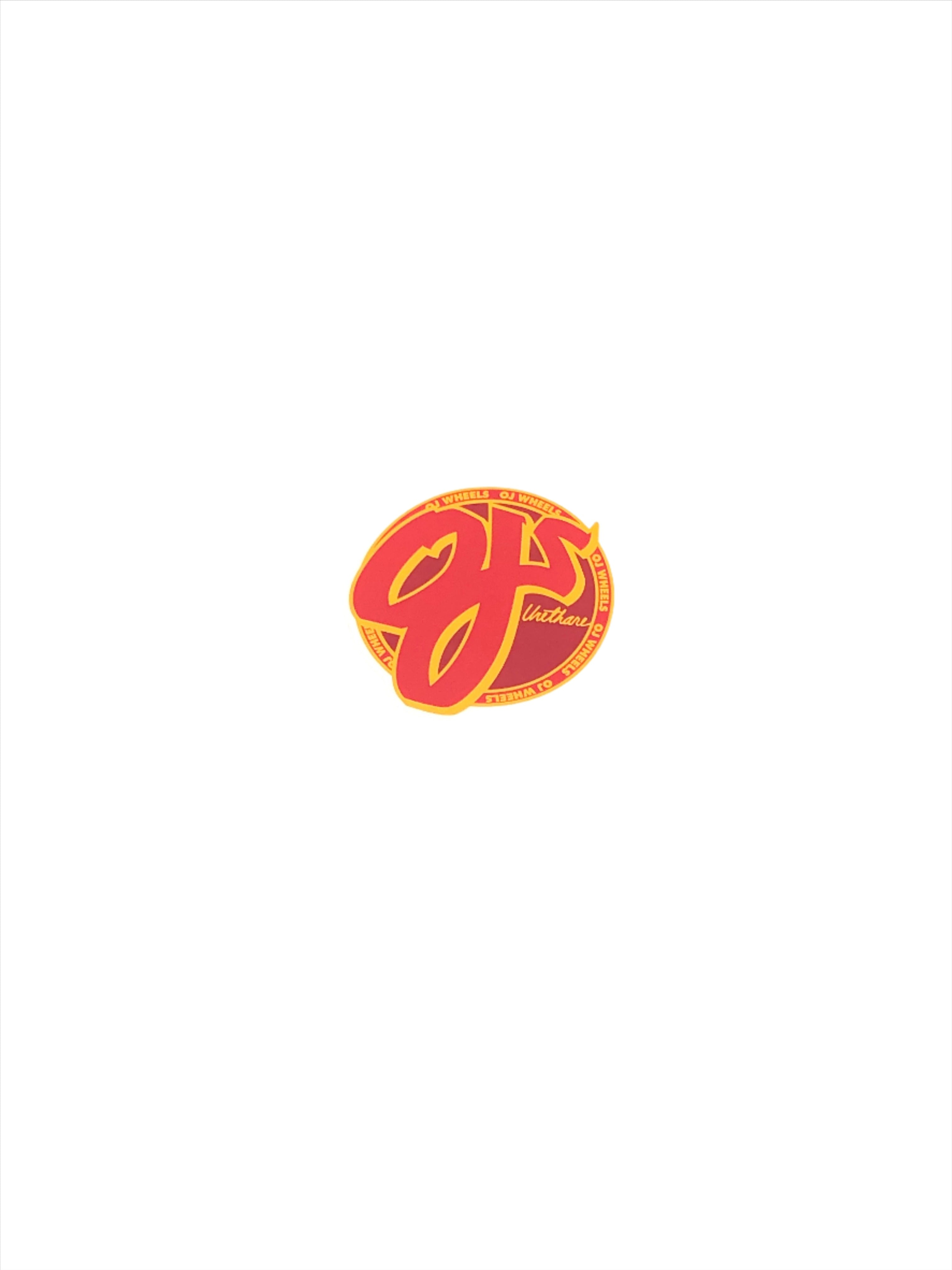 OJ Wheels Logo Clear Yellow Orange 3