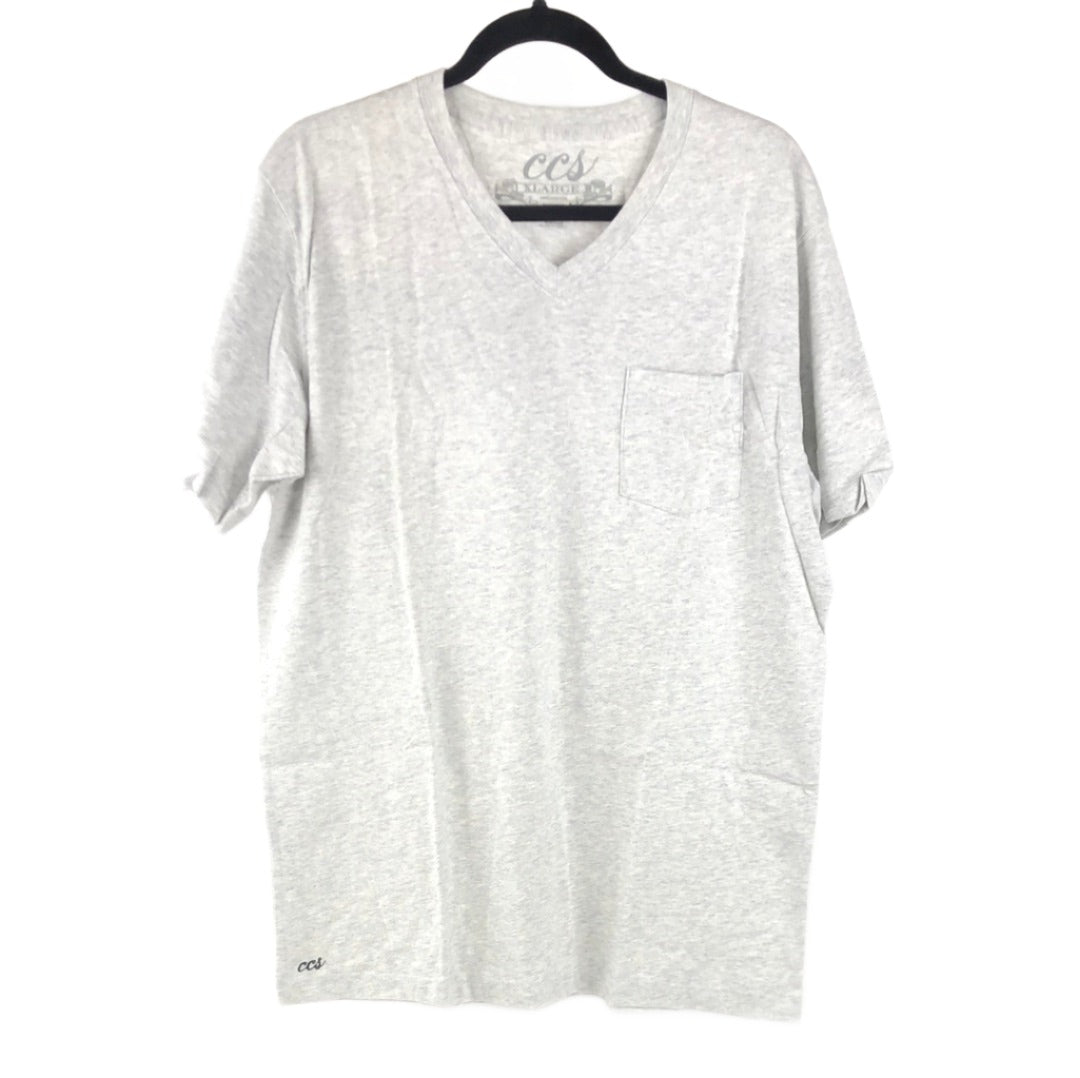 CCS V Neck Chest Pocket Grey Size XL S/s Shirt