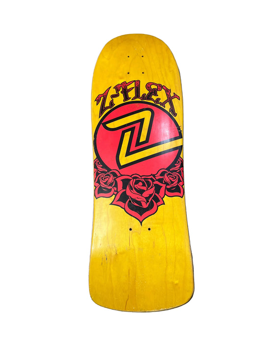 Z-Flex Original Roses Team Natural Red Yellow Size 9.75" Vintage NOS Shaped Deck 1990