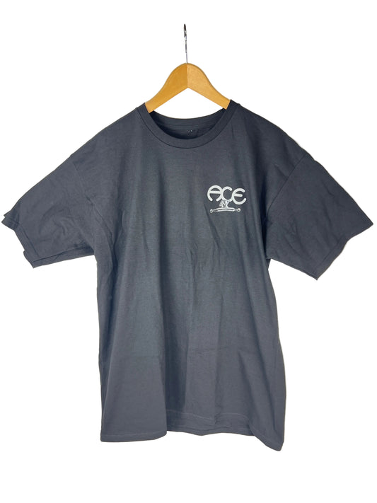 ACE Saved Large Back Print Front Print ACE Truck Black Grey Size L S/s Vintage Shirt