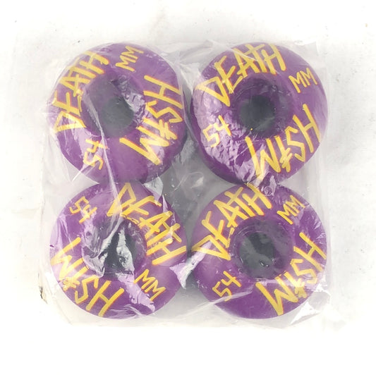 Deathwish Team Graphic Purple Yellow 54mm Skateboard Wheels