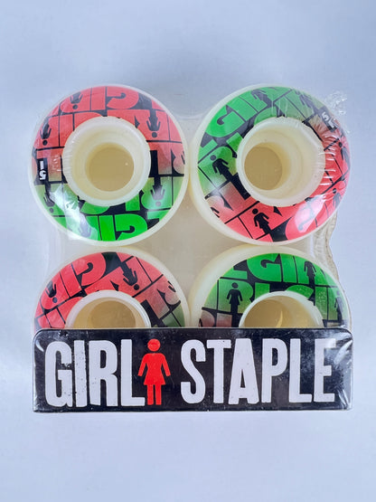 Girl Staple Faded Green White Pink Tie Dye Size 51MM Vintage NOS Wheels