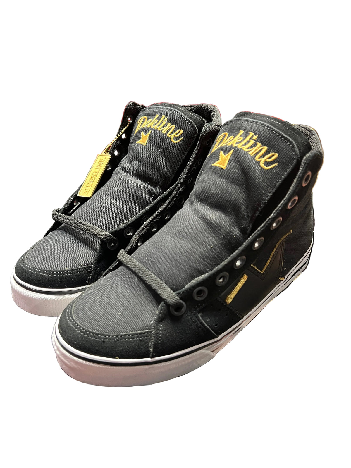 Dekline Matt Ball Autographed Greaser Black Gold Full Grain Size 7.5 Shoes