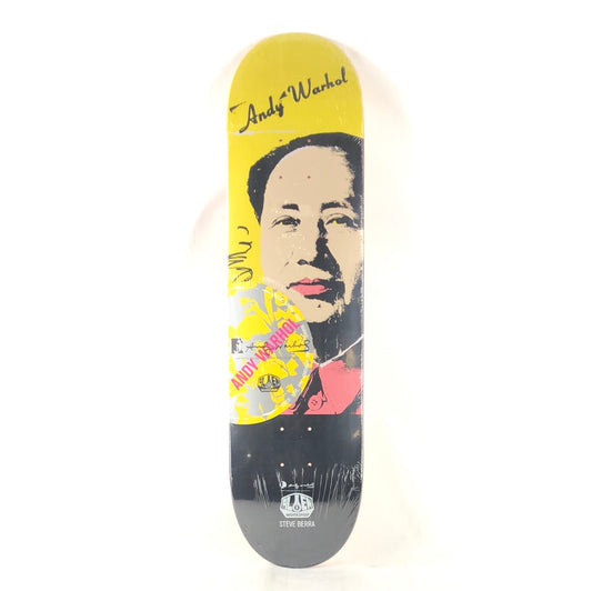 Alien Workshop Steve Berra Andy Warhol Portrait Yellow Black Size 8" Skateboard Deck