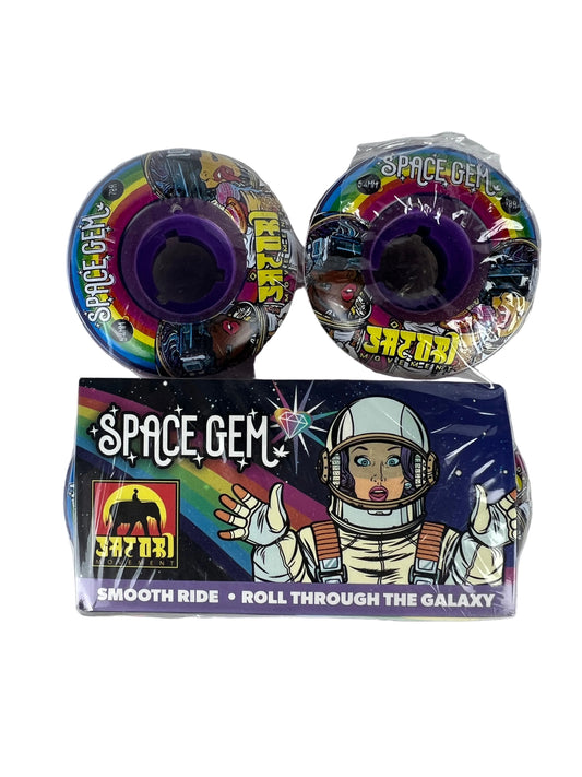 Satori Movement Space Gem Clear Purple Sparkle Size 54MM 78A Vintage Cruiser Wheels