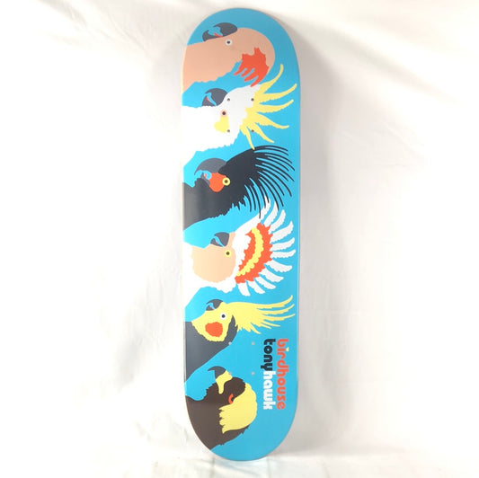 Birdhouse Tony Hawk Parrot Blue/Black/Orange/Yellow/Pink/Brown Size 8.375 Skateboard Deck
