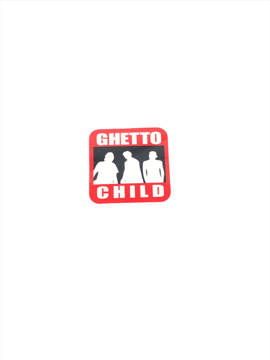 Ghetto Child Wheels Ghetto Child Chad Muska Tom Penny Sean Sheffey Silhouette Red White Black 3.5" x 3.5" Vintage NOS Sticker