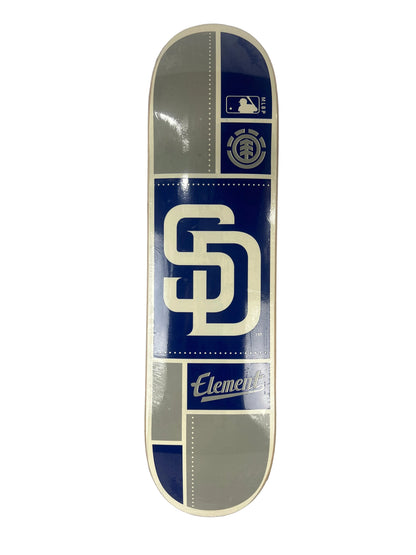 Element X MLBP SD San Diego Padres Blue Grey White Size 8.0" Vintage NOS Deck