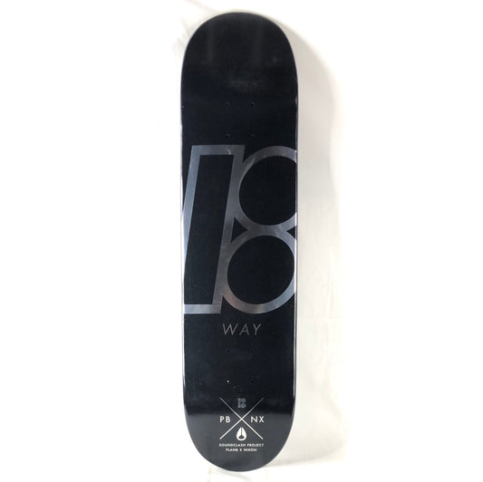 Plan B X Nixon Danny Way B Logo Black/Silver Size 8.0 Skateboard Deck