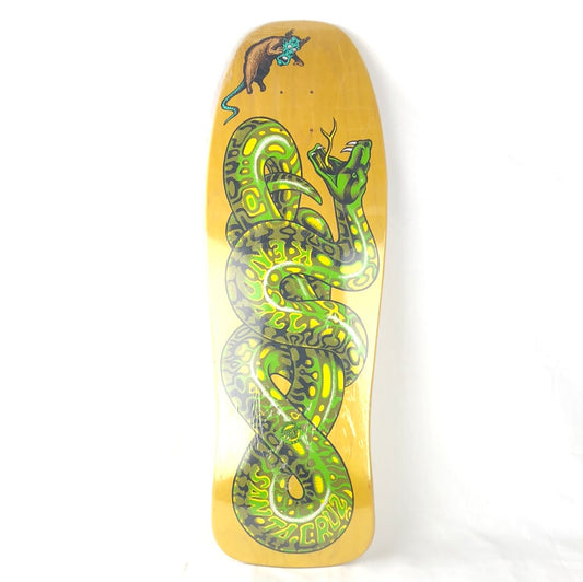 Santa Cruz Kendall Snake Yellow Reissue Size 10 Shaped Skateboard Deck 2012 Reissue