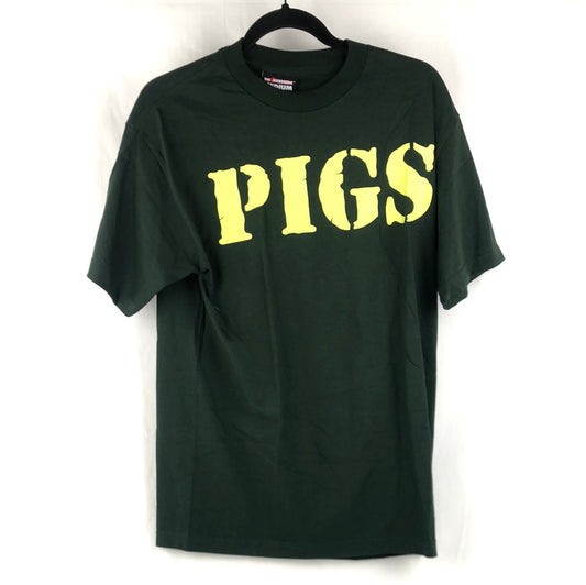 The Hundreds Chest Logo Pig Green Yellow Size M S/s Shirt