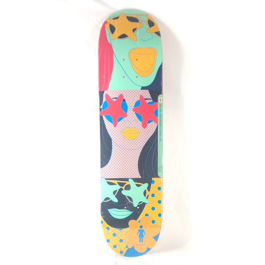 Girl Sean Malto Starstruck Graphic Blue/Black/Pink/Yellow Size 8.125 Skateboard Deck