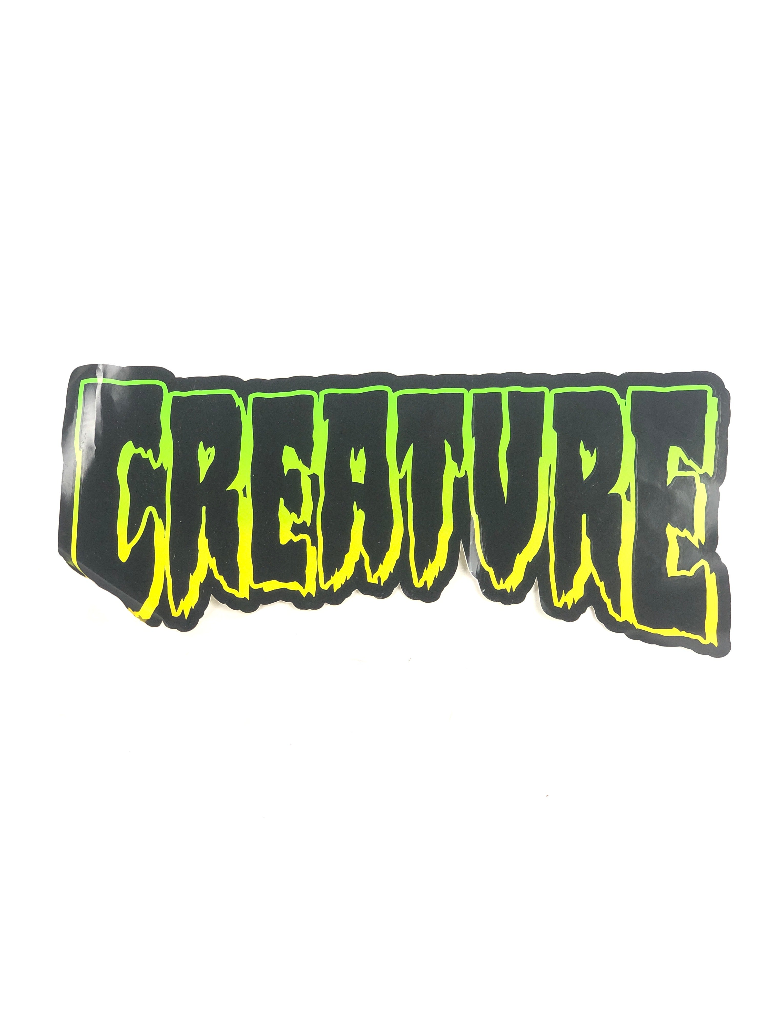 Creature Logo Sticker Creature Skateboards Logo Black Green 15