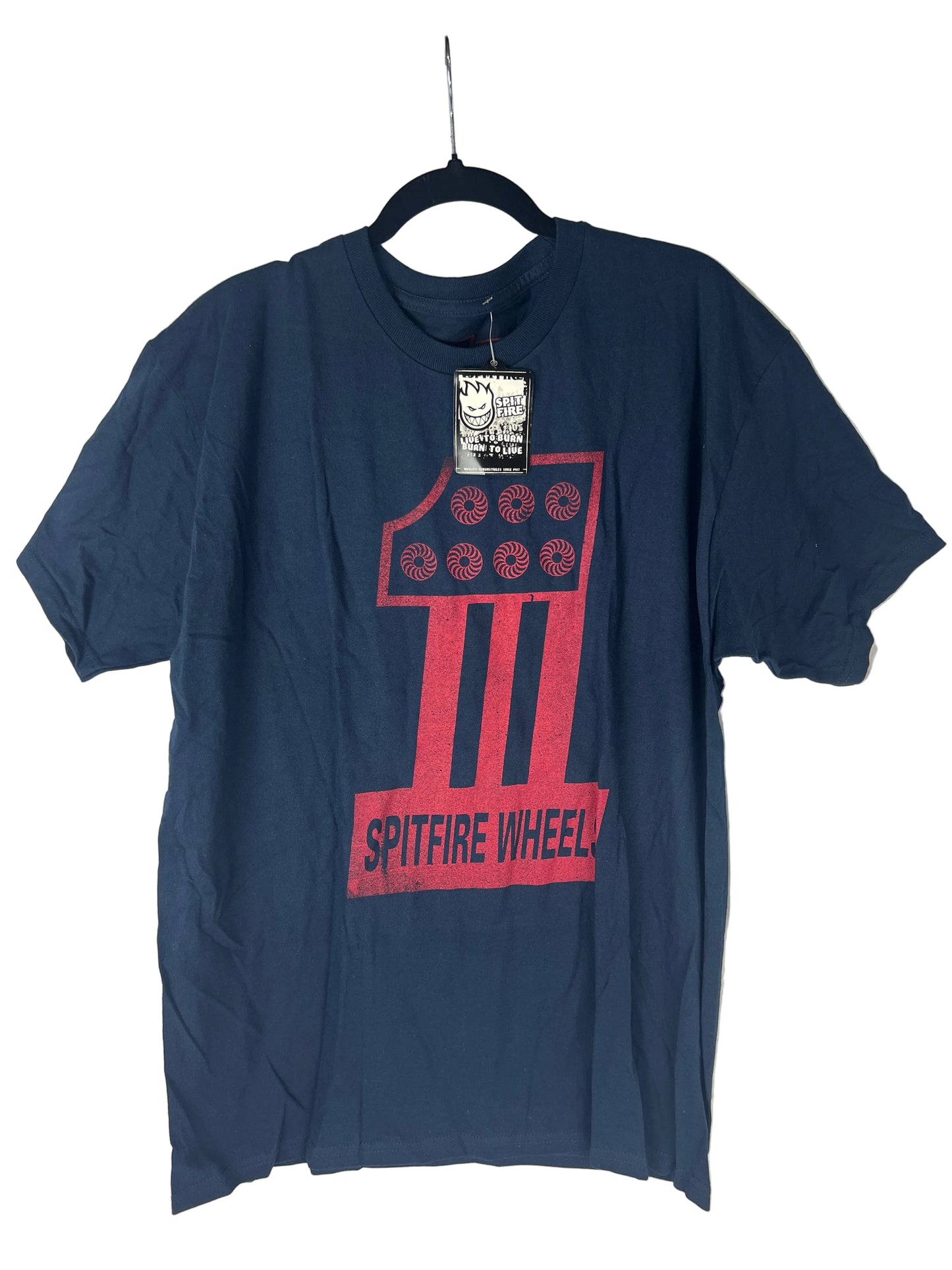 Spitfire Navy Red #1 Size L S/s Vintage Shirt
