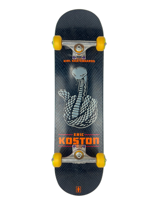 Girl Eric Koston Cobra Black Grey Orange Size 7.875" Vintage NOS Complete Skateboard W Signature Eric Koston Spitfire F1 Wheels & Independent Koston Signature Trucks