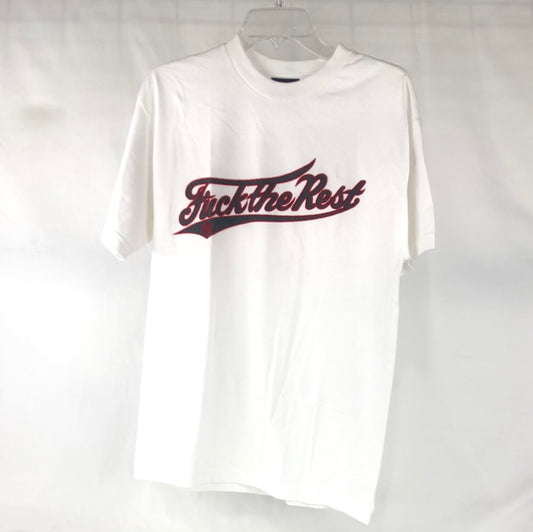 Independent F The Rest Chest Logo White Velvet Black Size M S/s Shirt