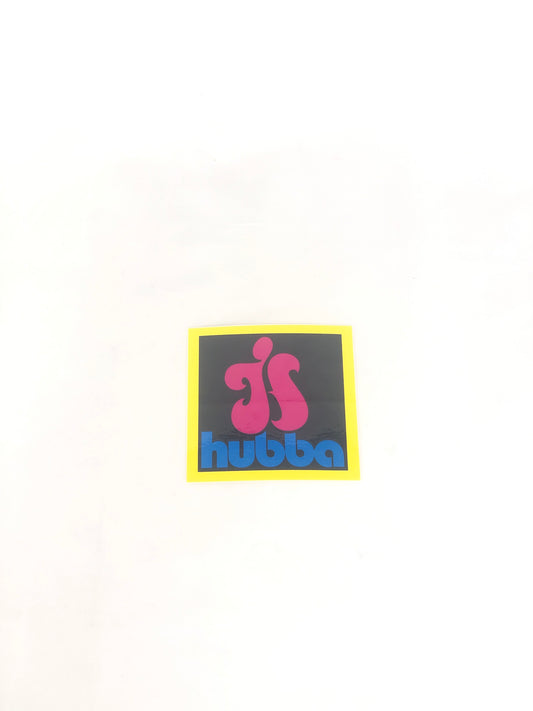 Hubba H Yellow Blue Black 4" x 4.5" Sticker