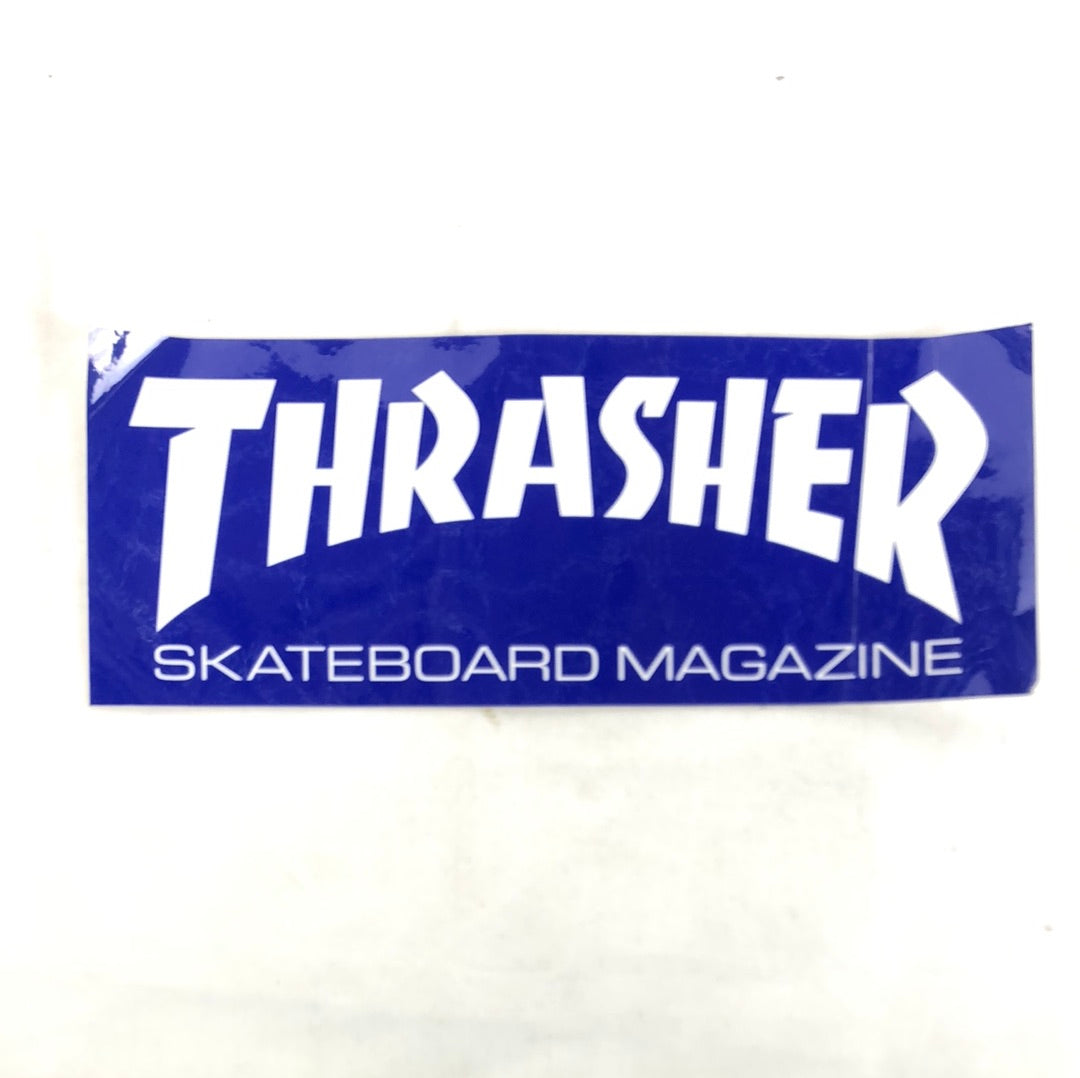 Thrasher Skateboard Magazine Blue White 9" Sticker