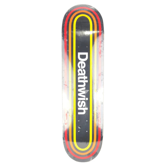 Deathwish Team Board Black/Yellow/Orange/Red/White Size 8.475 Skateboard Deck