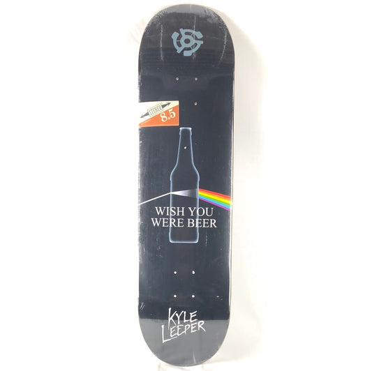 Stereo Kyle Leeper "Wish You Were Beer" Black/White/Rainbow Size 8.5 Skateboard Deck