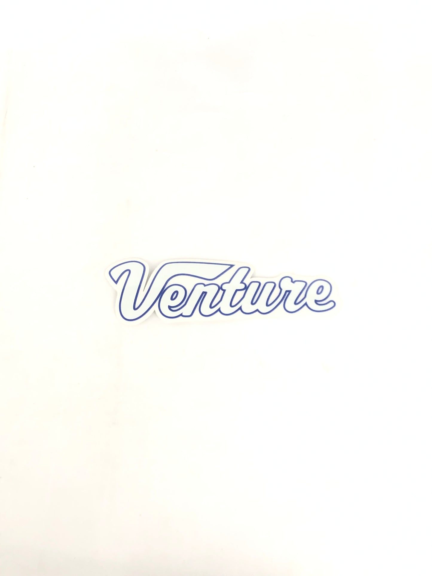 Venture Truck Company Logo Clear White Blue 7" x 2" Sticker