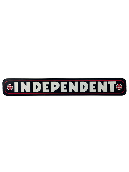 Independent Iron Cross Bar Black Red White INDEPENDENT Logo Size 8" X 1.25" Vintage NOS Sticker