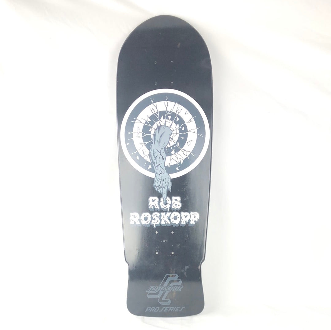 Santa Cruz Rob Roskopp Target 1 Ashes To Ashes Black/White 10'' Skateboard Deck 2005 Reissue