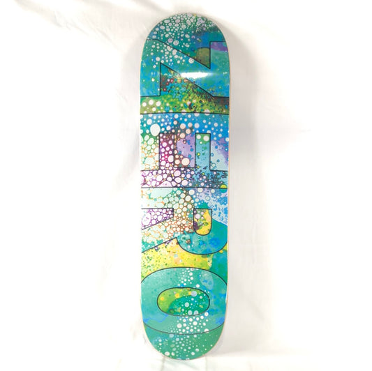 Zero Team Letters And Bubbles Blue/Yellow 8.25" Skateboard Deck