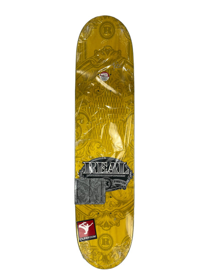 Real In Skateboarding We Trust Silver Black Size 7.81" Vintage NOS Deck