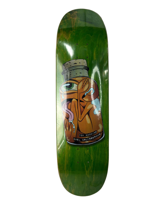 Toy Machine Axel Cruysburghs Axel Sect Jar Green Woodgrain Orange Blue Size 8.5" Vintage NOS Shaped Deck