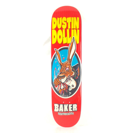 Baker Dustin Dollin New Wave Kangaroo Graphic Red Multi Color Size 8" Skateboard Deck