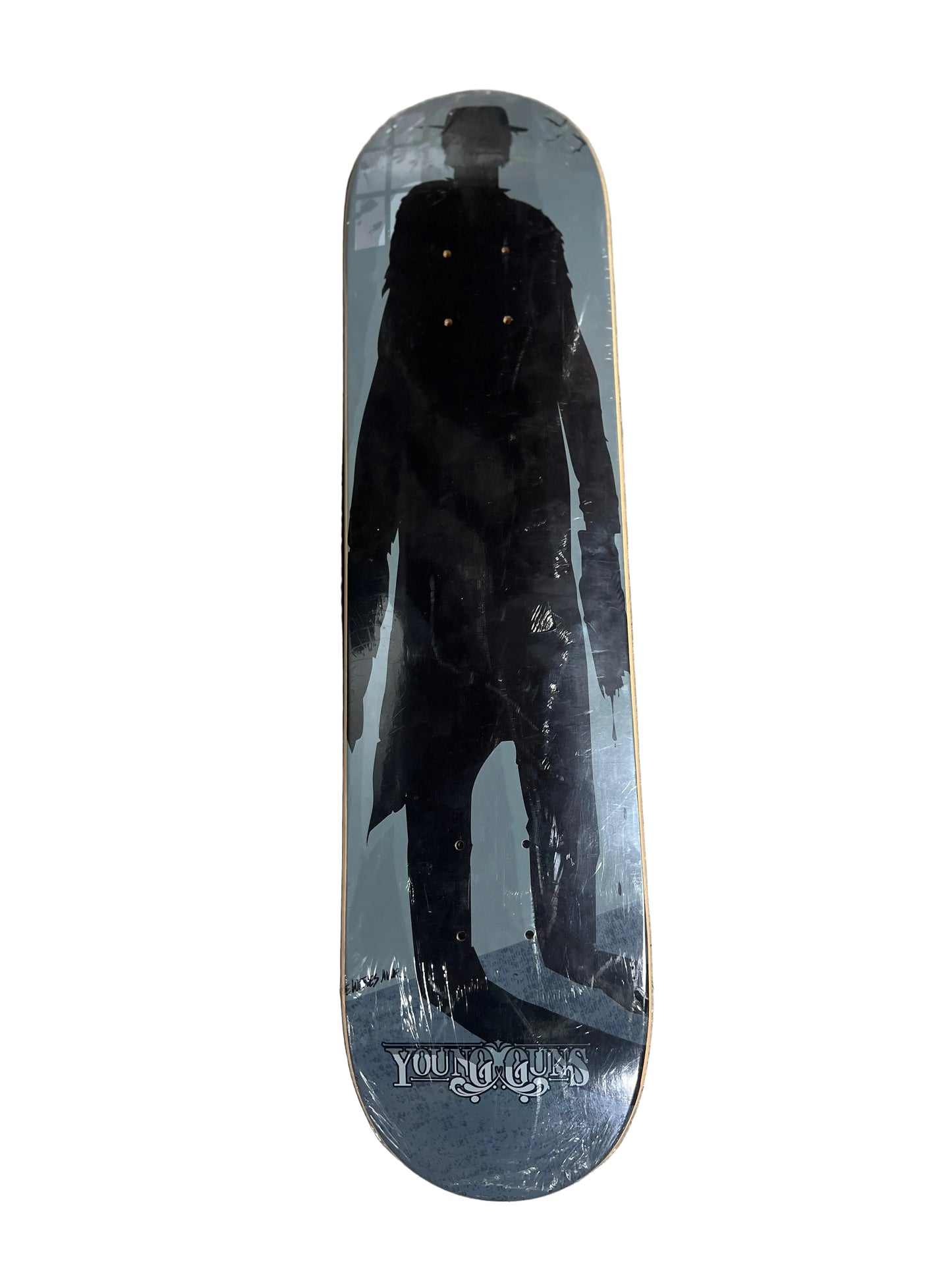 Young Guns Cowboy Grey Black Size 7.5" Vintage NOS Deck
