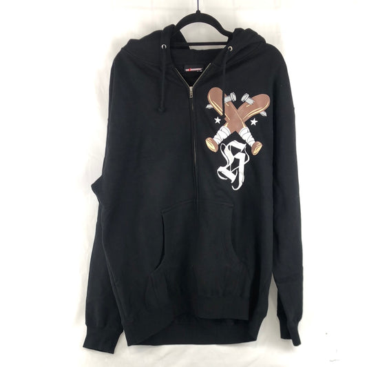 The Hundreds Chest And Back Logo Black Size L Hooded Sweatshirt