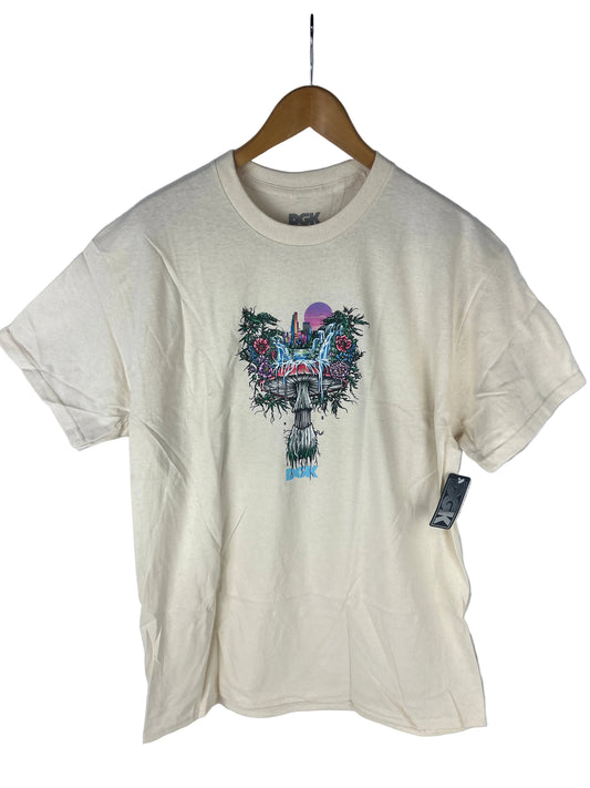 DGK Fantasy Mushroom Cream Multi Size L S/s Vintage Shirt