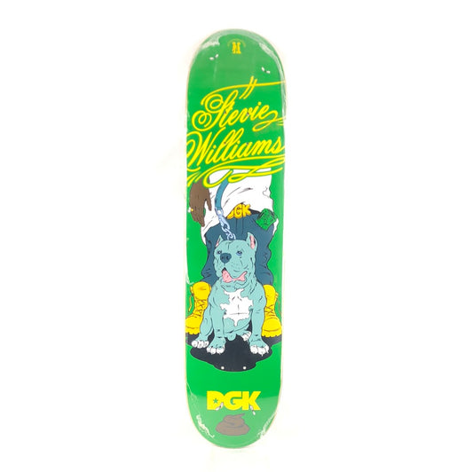 DGK Stevie Williams Pitbull Green Yellow 7.35" Skateboard Deck