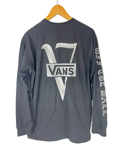 Vans Anthony Van Engelen AVE Vintage Black Grey Large V Front & Back Print Off The Wall Sleeve Print Size M L/s Vintage Shirt