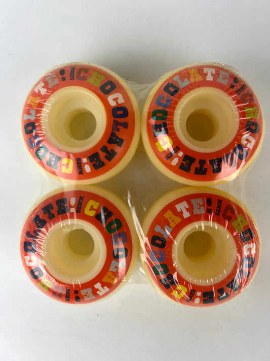 Chocolate Chocolate! White Orange Multi Size 52MM Vintage NOS Wheels