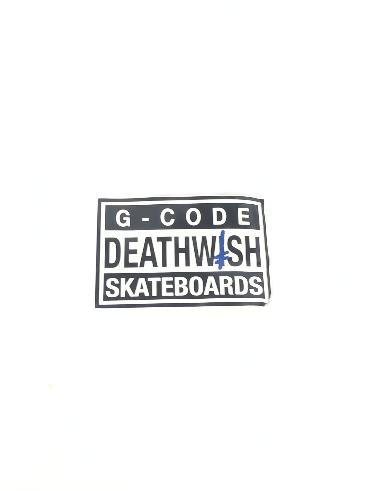 Deathwish Skateboards G-Code Clear Black 5.5" x 3.8" Sticker