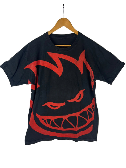 Spitfire Super Big Head Black Red Size L S/s Vintage Shirt