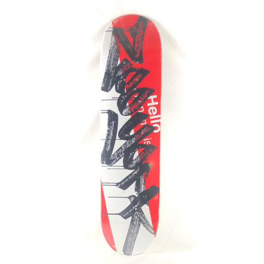 Zoo York Hello My Name is Graphic Red Size 7.78" Skateboard Deck