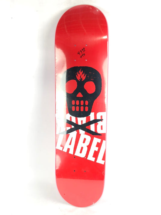 Black Label Team Let Them Die Skull Red/White/Black 8'' Skateboard Deck 2004