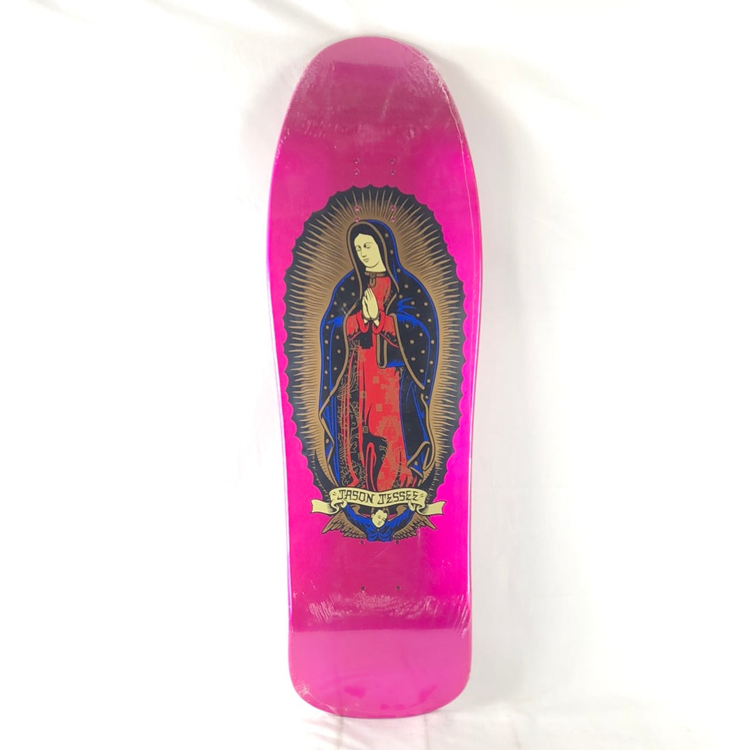 Santa Cruz Jason Jessee Guadalupe Pink Metallic Reissue Size 9.9 Skateboard Deck