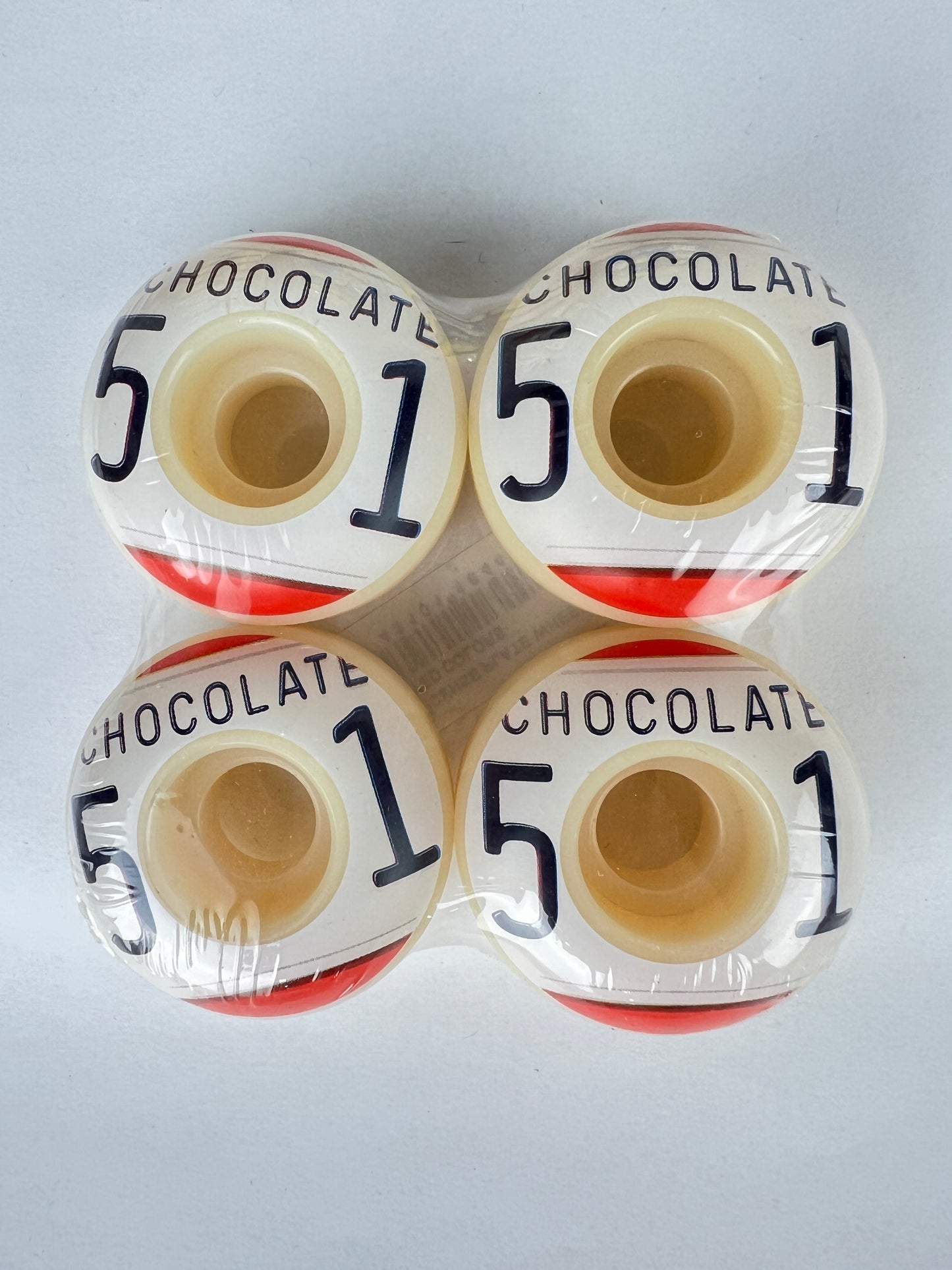 Chocolate License Plate White Red Black Size 51MM Vintage NOS Wheels